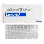 Levorid　レボリド、ジェネリックザイザル　Xyzal、レボセチリジン二塩酸塩5mg